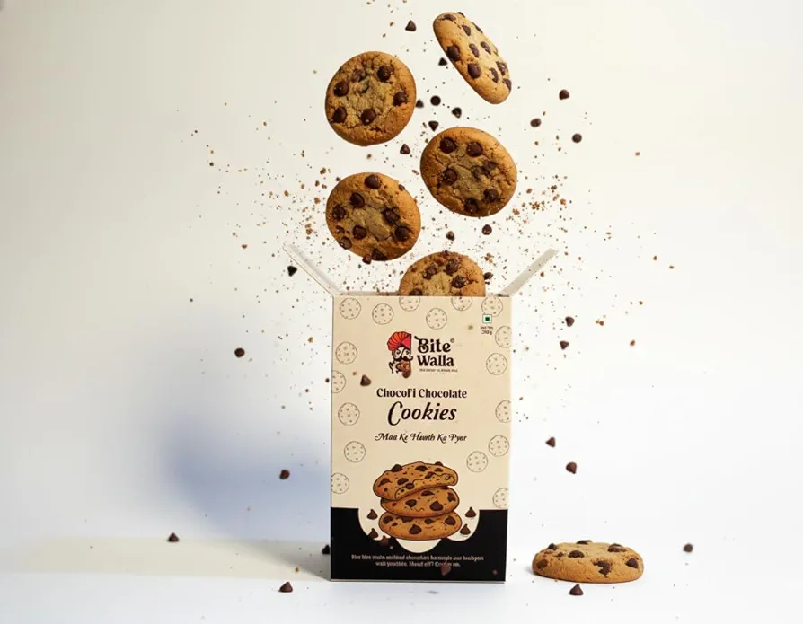 BiteWalla ChocoFi Chocolate Cookies 250g | Crunchy Chocolate Chip Cookies | Delicious Snack Biscuits for Kids & Adults | Fresh Baked Cookies with Real Choco Chips